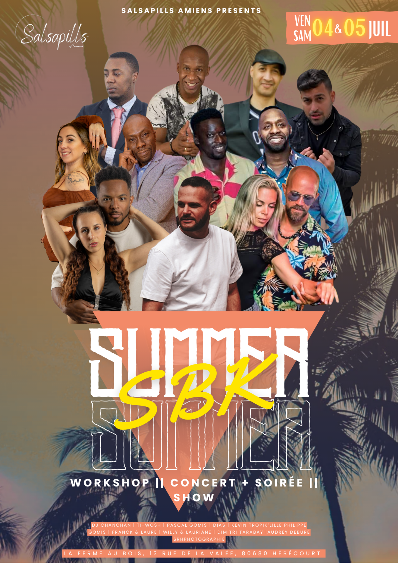 Copie de copie de orange white modern summer music party invitation instagram story affiche